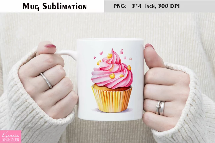 Watercolor Sweet Mug Sublimation|Cake Mug Design