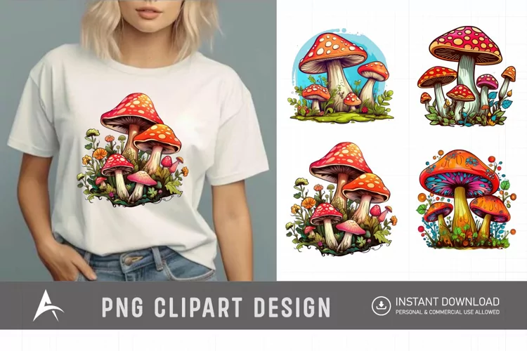 Watercolor Mushroom Clipart