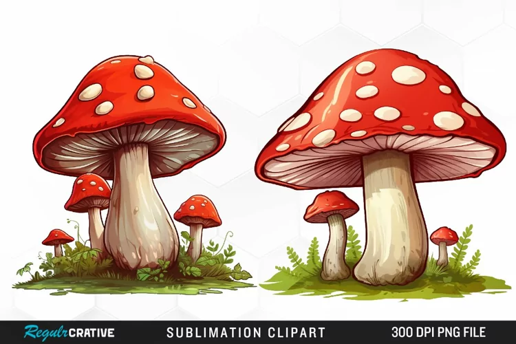 Watercolor Mushroom Clipart