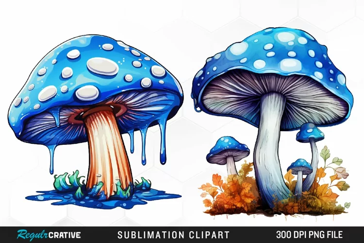 Watercolor Mushroom Clipart