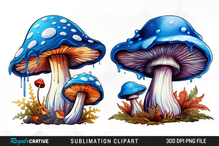 Watercolor Mushroom Clipart
