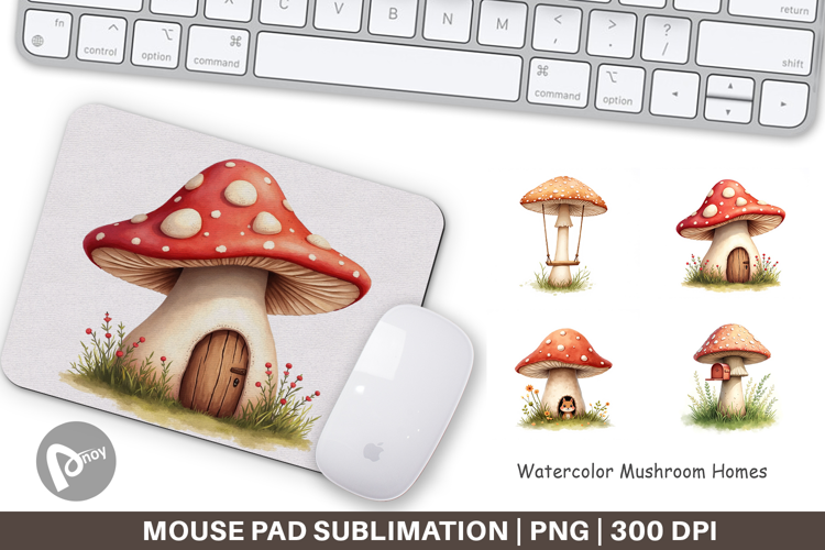 Mouse Pad Mushroom Homes
