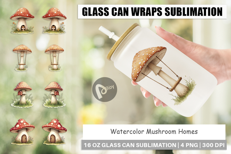 Glass Can Mushroom Homes