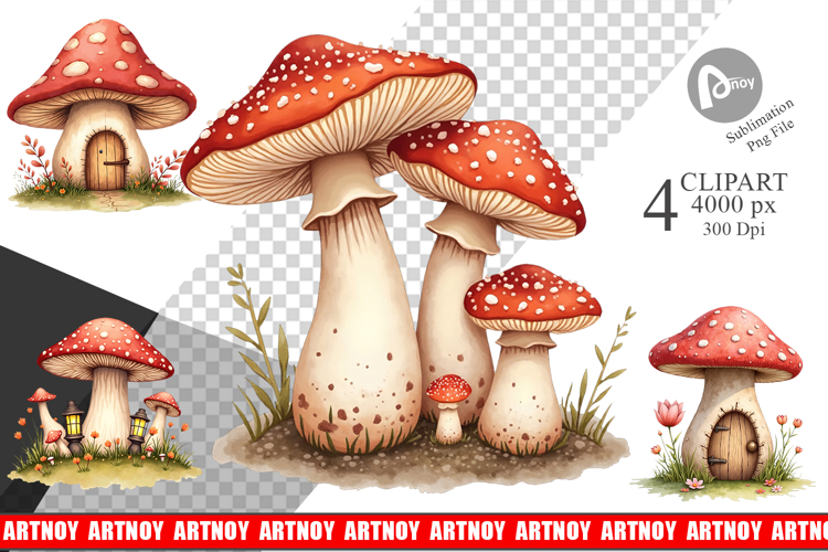 Clipart Mushroom Homes