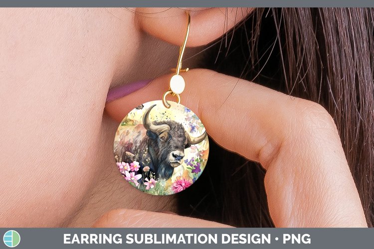 GorgeousWatercolor Round Earrings design.