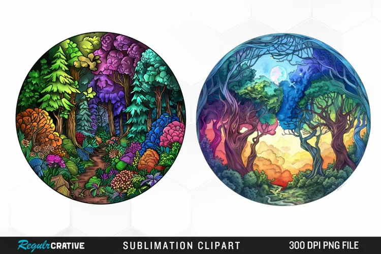 Watercolor Mystical Forest Exquisite Clipart