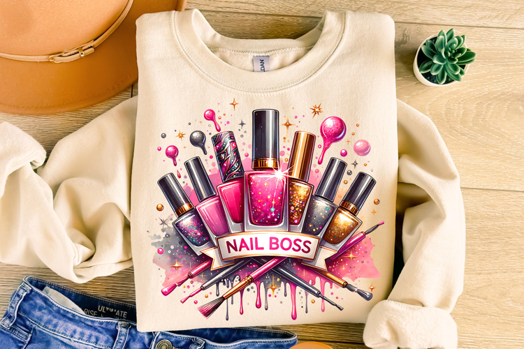 Nail Boss PNG, Nail Hustler PNG, Nail Tech PNG, Nail Artist