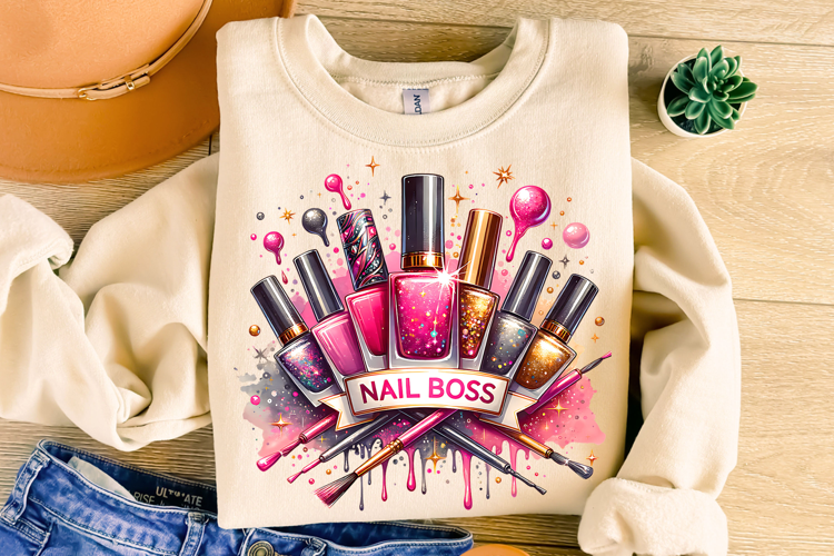 Nail Boss PNG, Nail Hustler PNG, Nail Tech PNG, Nail Artist