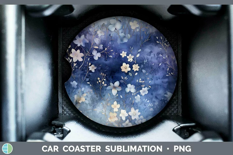 Watercolor Navy Car Coaster Sublimation Coaster Designs