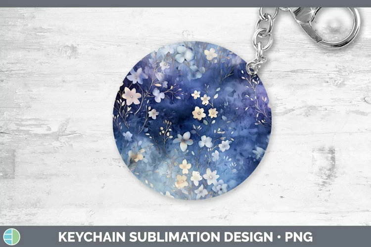 Watercolor Navy Keychain Sublimation Keyring Designs