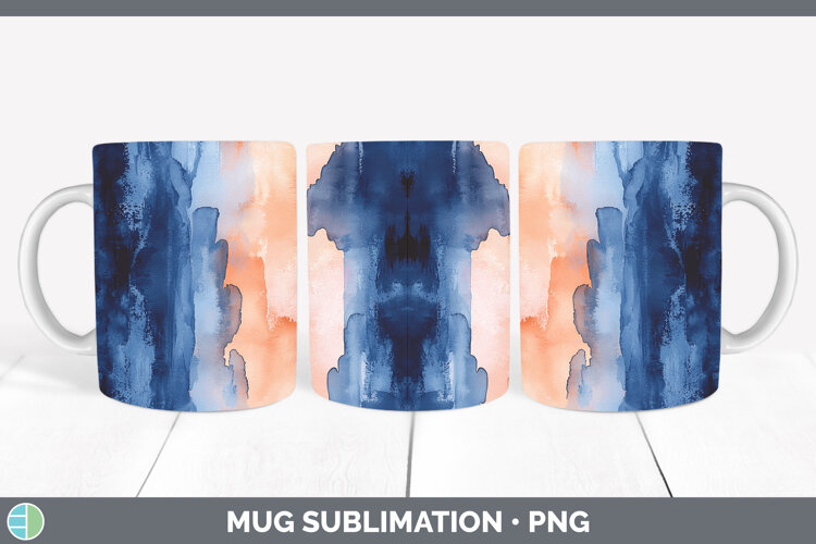 GorgeousWatercolor Mug Wrap design.
