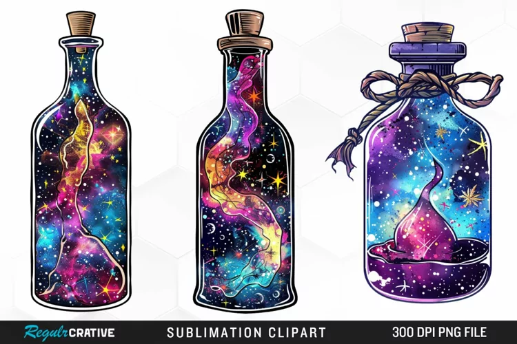 Watercolor Nebula Potion Exquisite Clipart
