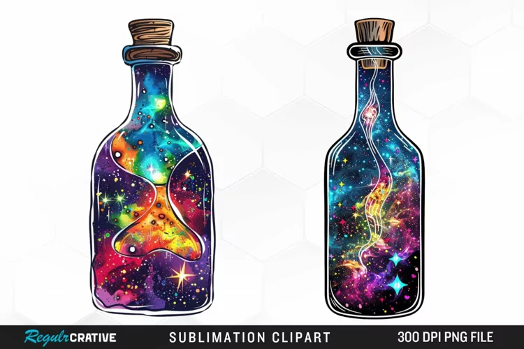 Watercolor Nebula Potion Exquisite Clipart