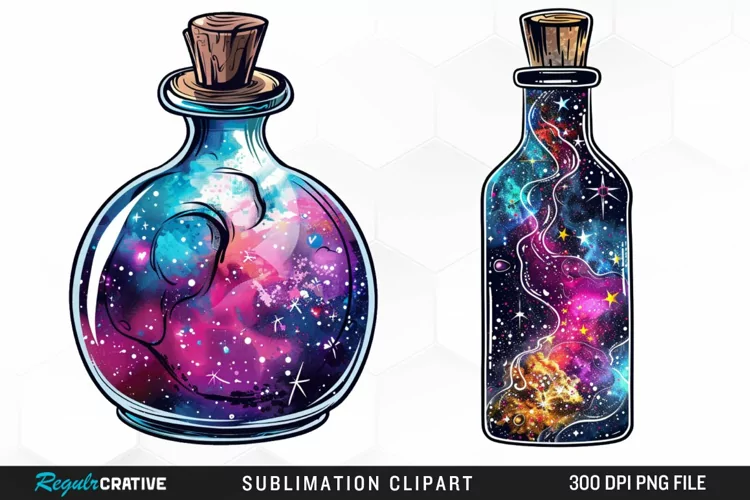 Watercolor Nebula Potion Exquisite Clipart