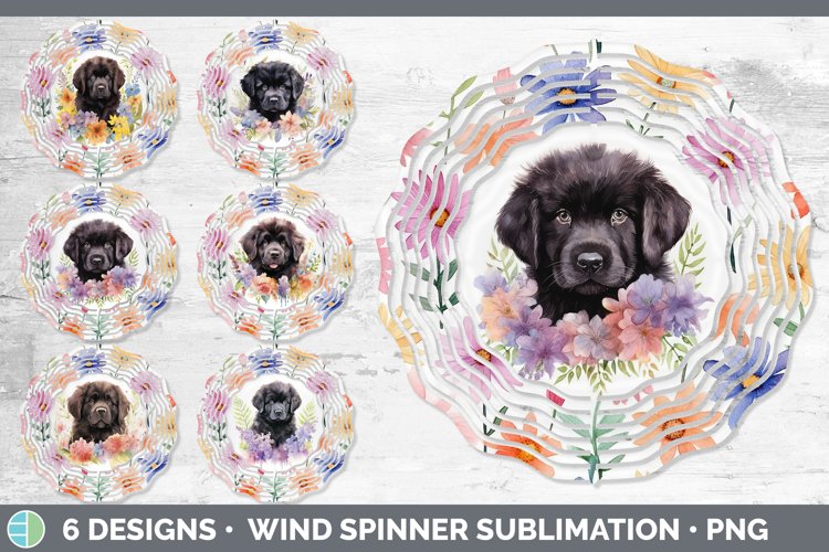 Bundle of six Wild Flowers Newfoundlands Wind Spinner designs.