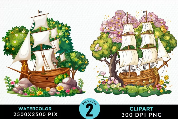 Watercolor Noah's Ark Clipart Exquisite Clipart