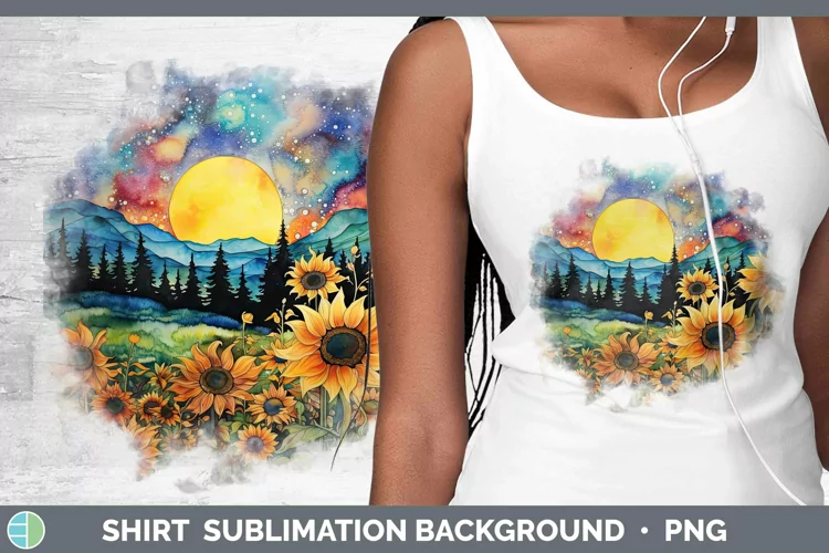 Watercolor Northern Lights Shirt Sublimation Sublimation Bac
