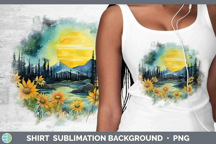 Watercolor Northern Lights Shirt Sublimation Sublimation Bac