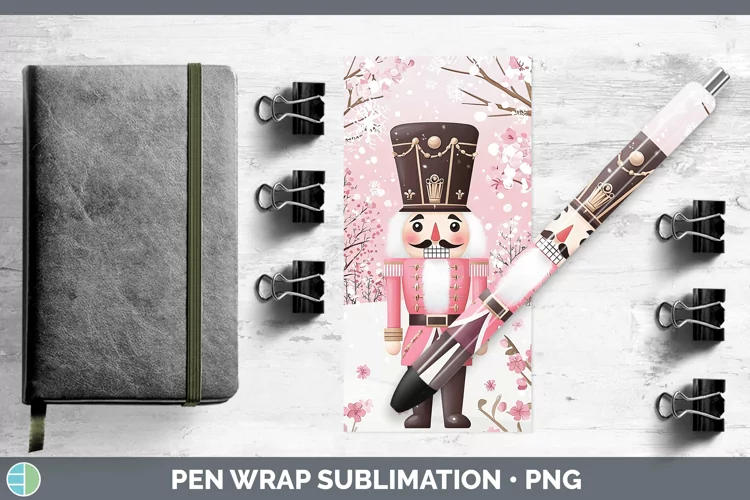 Watercolor Nutcracker Pen Wrap Sublimation Pen Designs