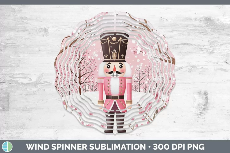Watercolor Nutcracker Wind Spinner Sublimation Spinner Desig