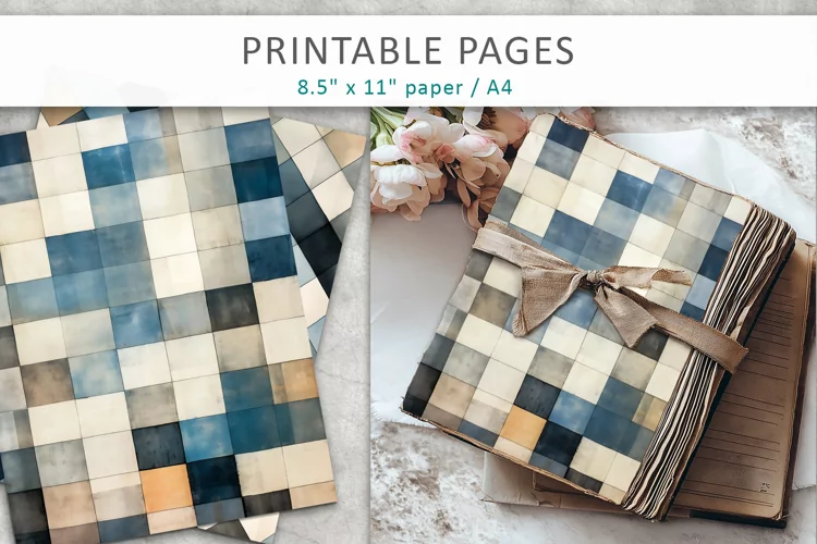 watercolor scrapbook paper, printable pages