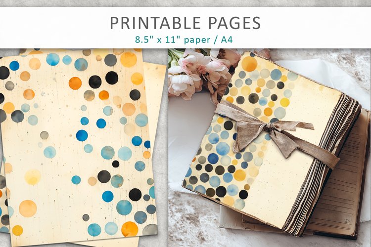 Watercolor old paper printables