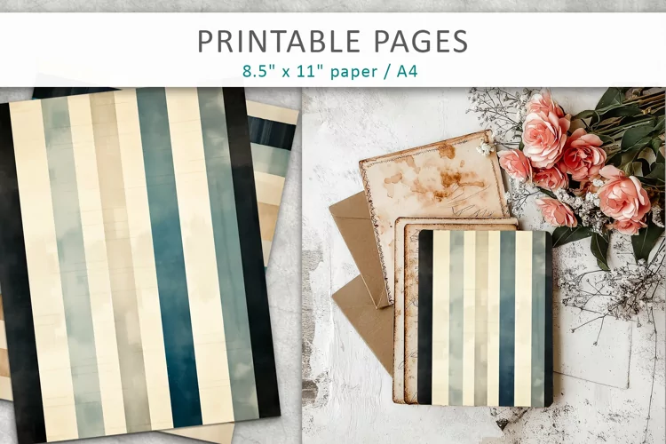 Watercolor junk journal, Watercolor scrapbook paper