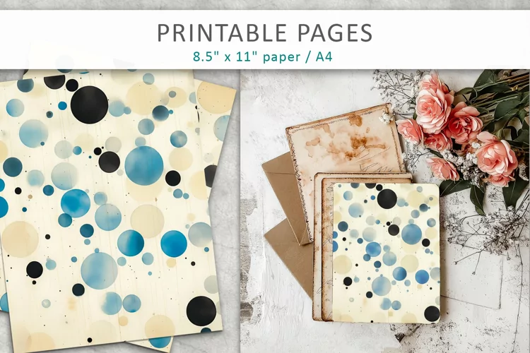 Aged watercolor paper, scrapbook paper