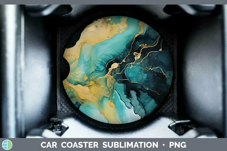 Watercolor Onyx Car Coaster Sublimation Coaster Designs