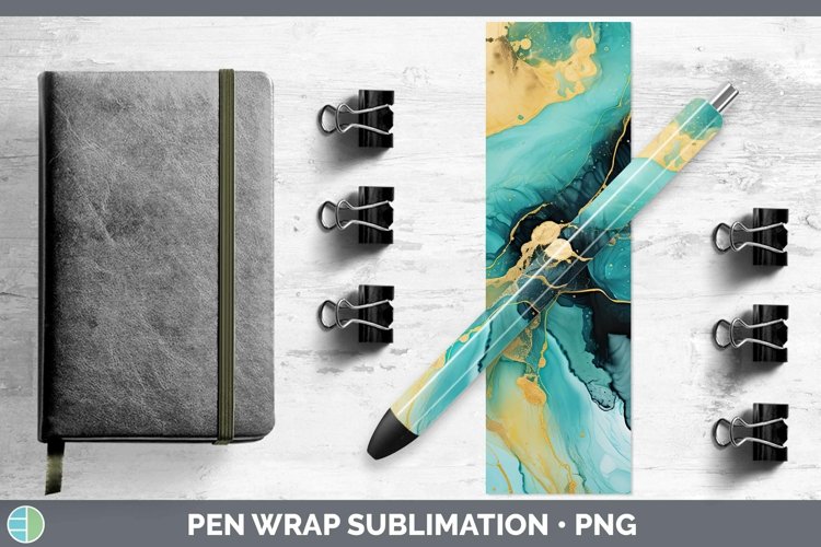 Watercolor Onyx Pen Wrap Sublimation Epoxy Pen Designs