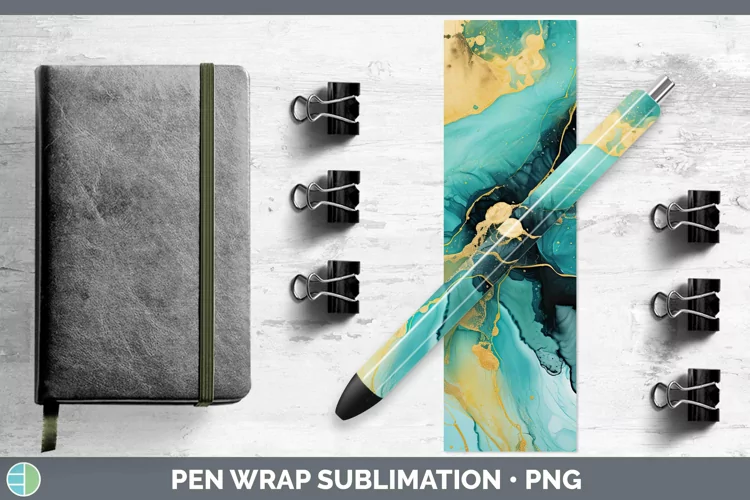 Watercolor Onyx Pen Wrap Sublimation Epoxy Pen Designs