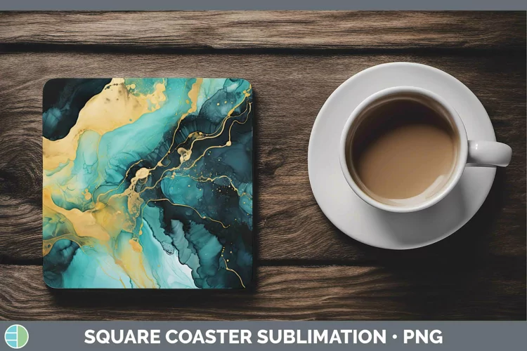 Watercolor Onyx Square Coaster Sublimation Coaster Designs