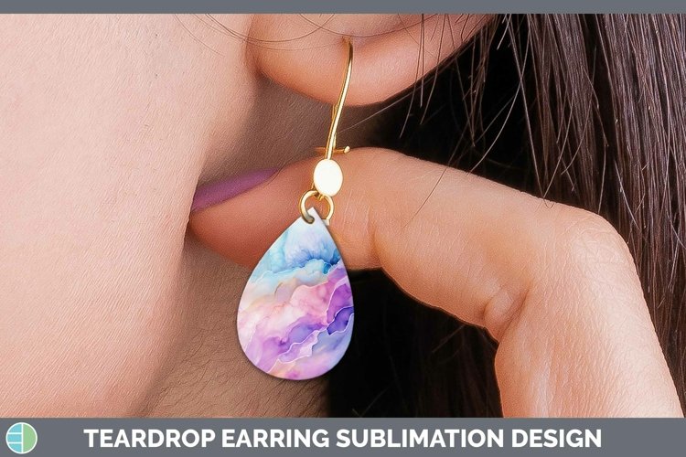 GorgeousWatercolor Teardrop Earrings design.