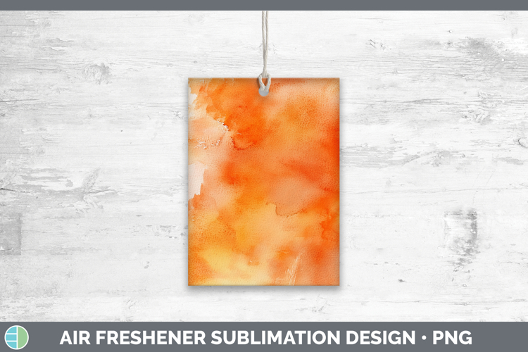 Watercolor Orange Air Freshener Sublimation Car Freshener De