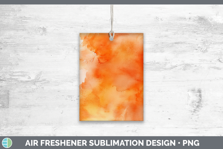 Watercolor Orange Air Freshener Sublimation Car Freshener De