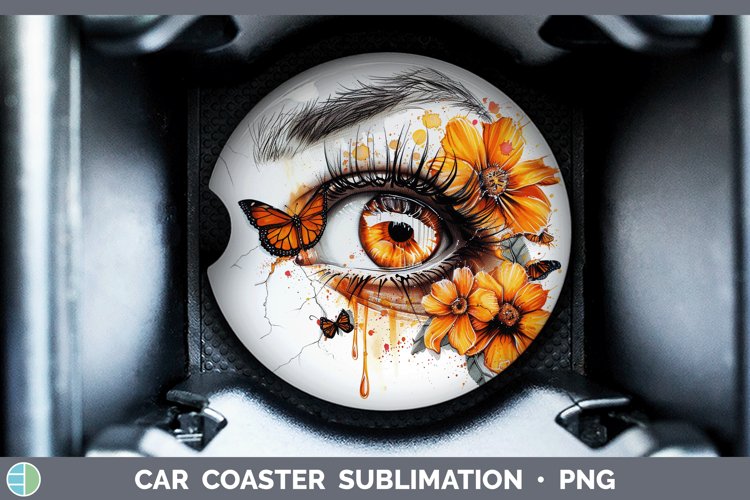 GorgeousWatercolor Car Coaster design.