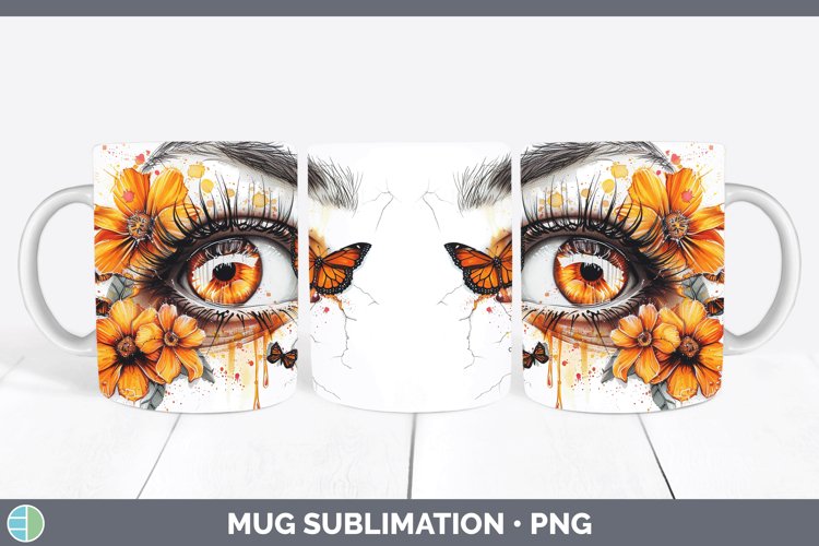 GorgeousWatercolor Mug Wrap design.