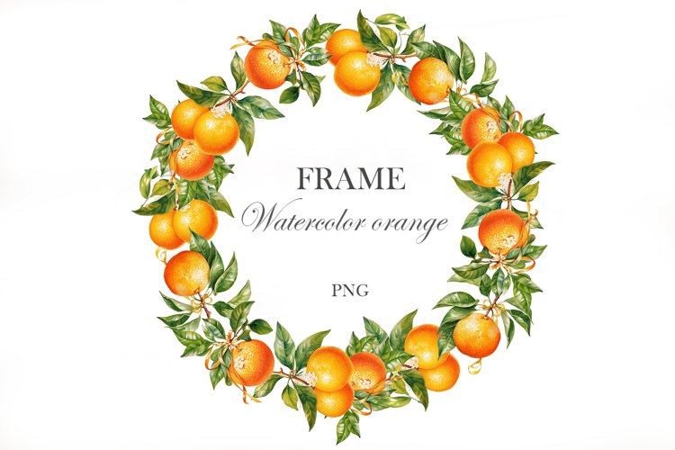 Watercolor Orange Frame