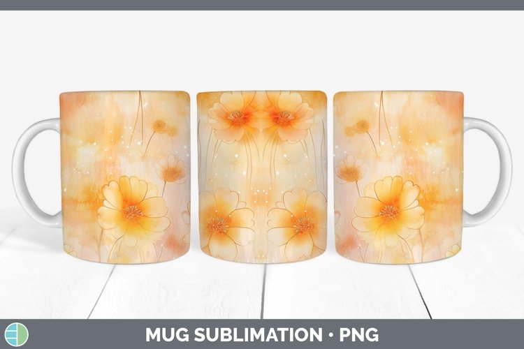 GorgeousWatercolor Mug Wrap design.