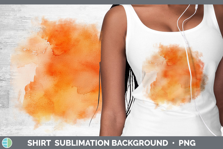 Watercolor Orange Shirt Sublimation Sublimation Background D