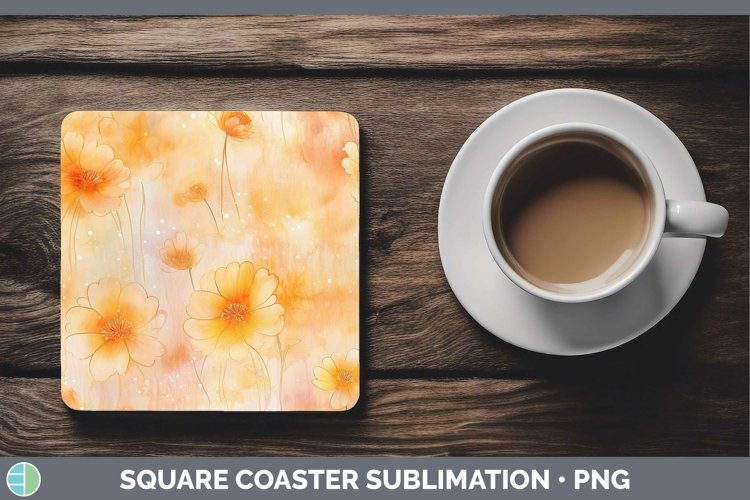 GorgeousWatercolor Square Coaster design.