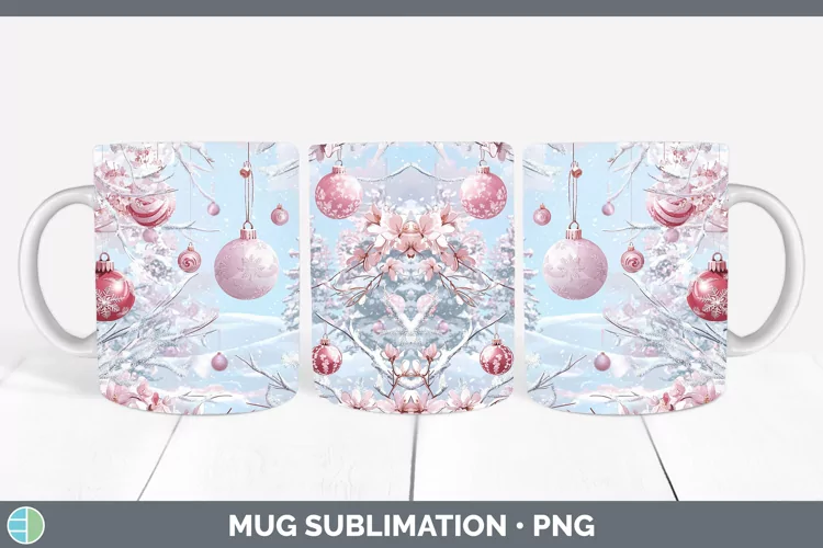 Watercolor Ornaments Mug Wrap Sublimation Coffee Cup Designs