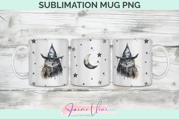 Owl Watercolor Mug Sublimation