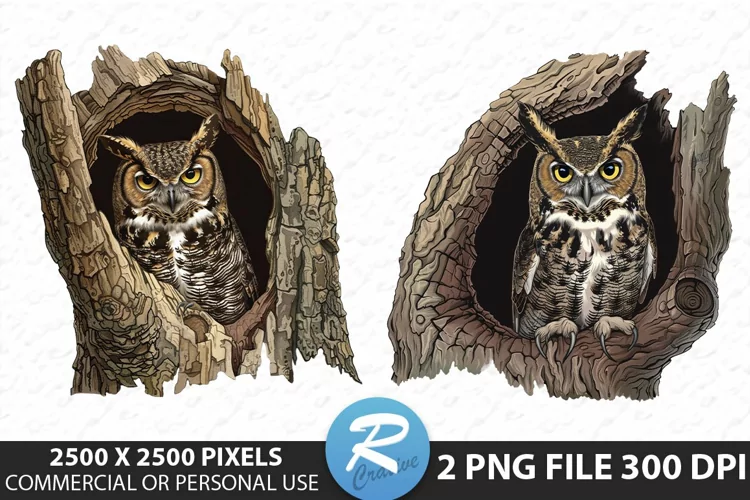 Watercolor Owl Illustration PNG Clipart