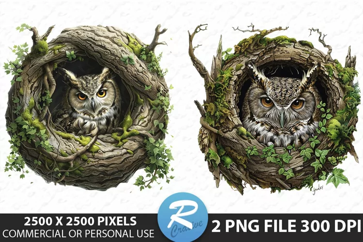 Watercolor Owl Illustration PNG Clipart