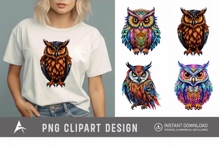 Watercolor Owl Clipart , Forest Animal Clipart