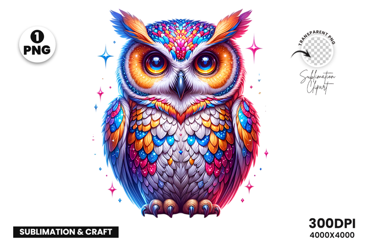 OWl Clipart, Watercolor Clipart, OWL PNG, Sublimation Design