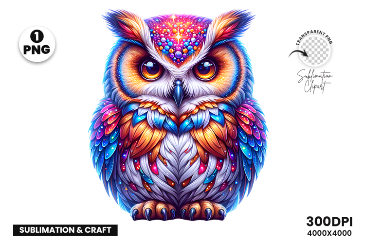 OWl Clipart, Watercolor Clipart, OWL PNG, Sublimation Design