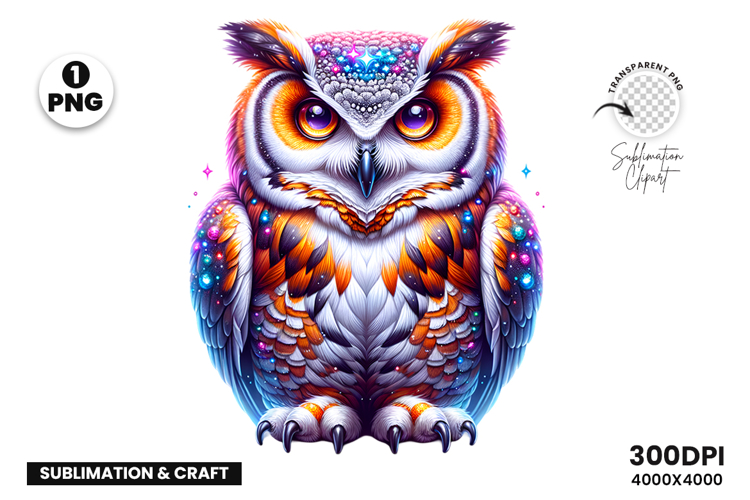 OWl Clipart, Watercolor Clipart, OWL PNG, Sublimation Design