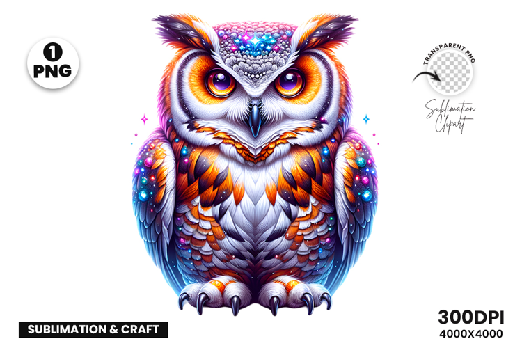 OWl Clipart, Watercolor Clipart, OWL PNG, Sublimation Design